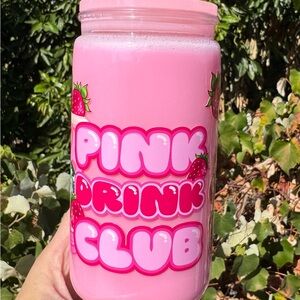 Pink drink club Starbucks snow Globe Tumbler 16oz
